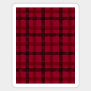 Red Flannel Plaid Pattern Sticker